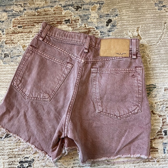 Rag & Bone Maya High Rise Shorty Short Light Plum - Picture 3 of 8